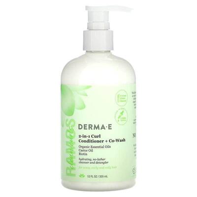 DERMA E,Ramos Clean Curls, 2-In-1 Curl Conditioner + Co-Wash
