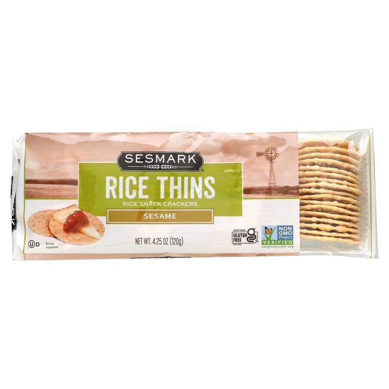 Sesmark,Rice Thins，稻米零食饼干，糙米味