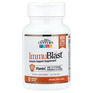 21世纪,ImmuBlast®, Natural Citrus, 32 Chewable Tablets