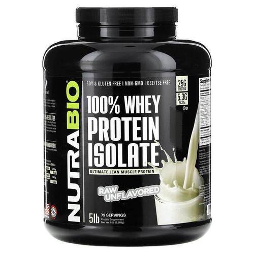 Nutrabio Labs,全分离乳清蛋白，未加工原味，5 磅（2,268 克）