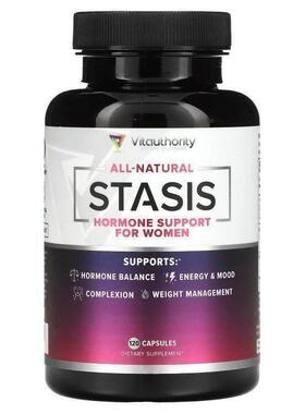Vitauthority,Stasis 女性天然荷尔蒙支援，120 粒胶囊
