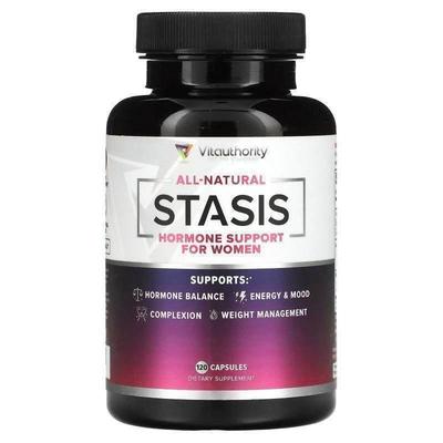 Vitauthority,Stasis 女性天然荷尔蒙支援，120 粒胶囊