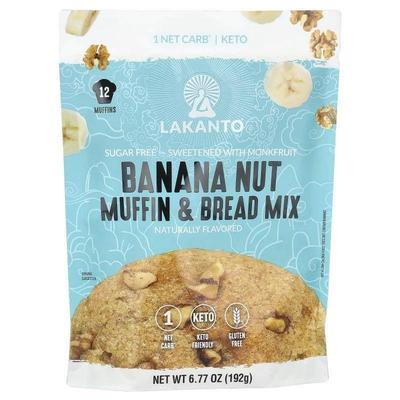 Lakanto,香蕉坚果松饼和面包预拌粉，7.06 盎司（200 克）