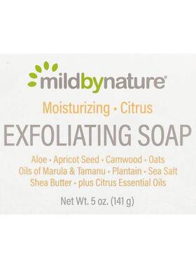 Mild By Nature,去角质皂，含马鲁拉和琼崖海棠油加乳木果油，无5