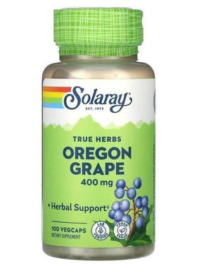 Solaray,True Herbs, Oregon Grape, 400 mg, 100 VegCaps