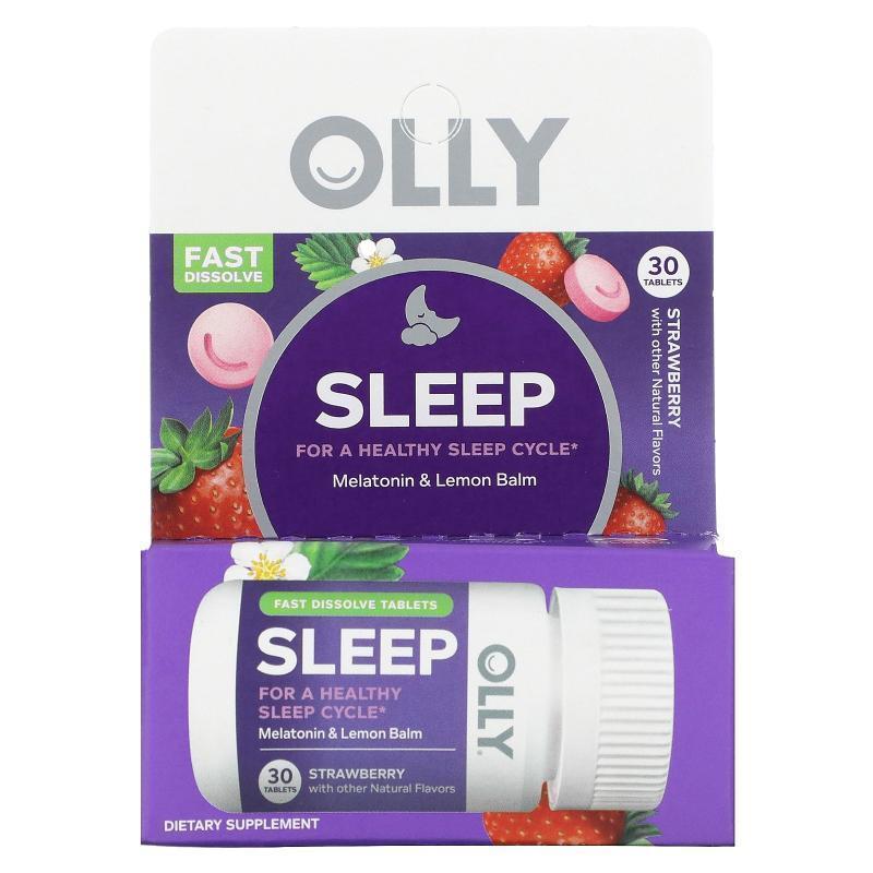 OLLY,睡眠，草莓味，30 片