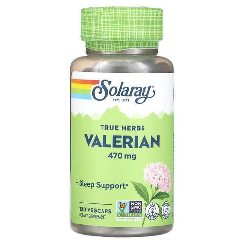 Solaray,True Herbs, Valerian, 470 mg, 180 VegCaps