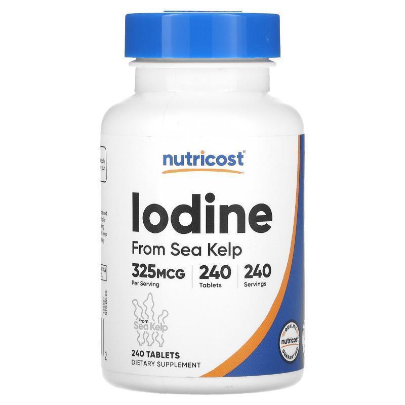 Nutricost,Iodine, 325 mcg, 240 Tablets