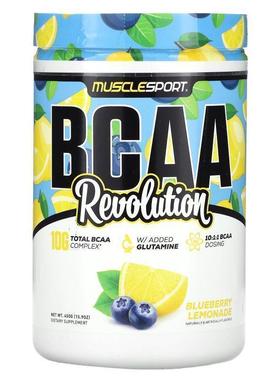 MuscleSport,BCAA, Revolution, Blueberry Lemonade, 15.9 oz (4