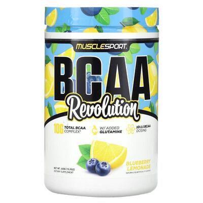 MuscleSport,BCAA, Revolution, Blueberry Lemonade, 15.9 oz (4