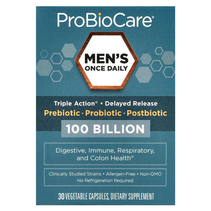 ProBioCare,男性每日一次益生元、益生菌、益生素，1000 亿，30