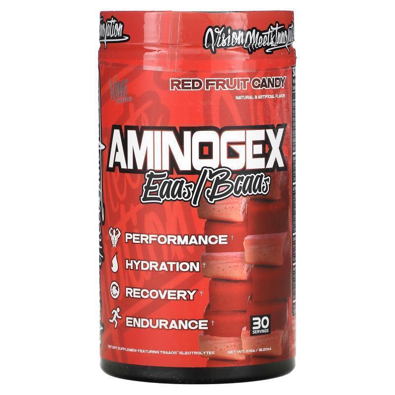 VMI Sports,Aminogex,EAA/BCAA,红色水果糖,18.2 盎司(516 克