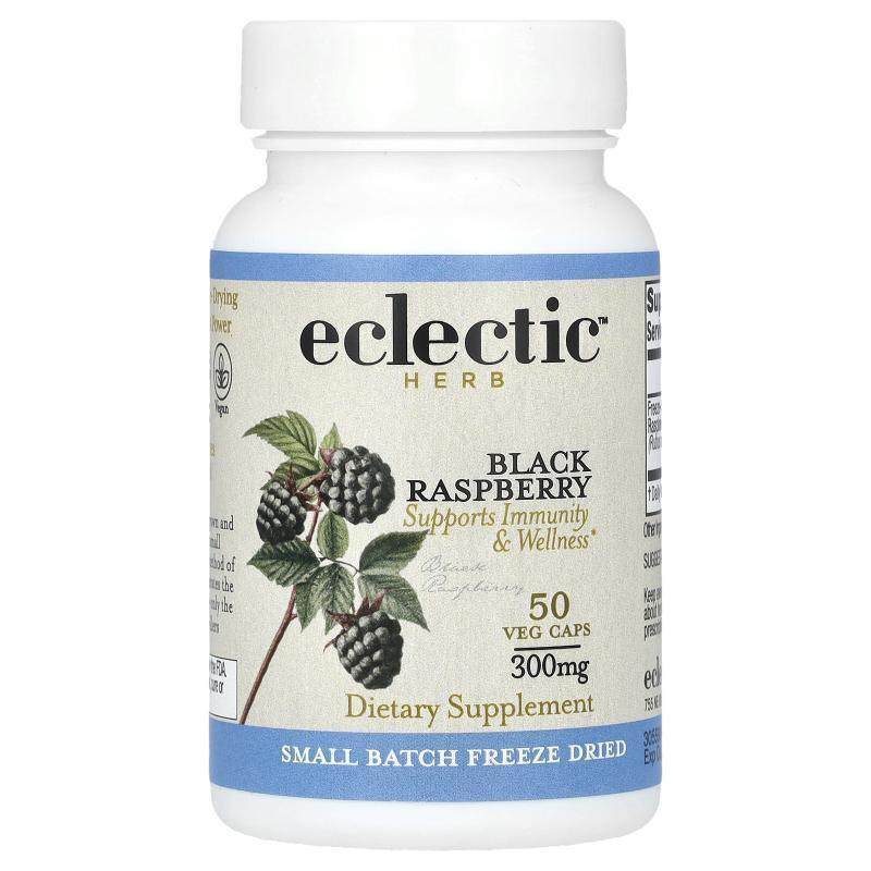 Eclectic Institute,Freeze Dried Black Raspberry, 300 mg, 50