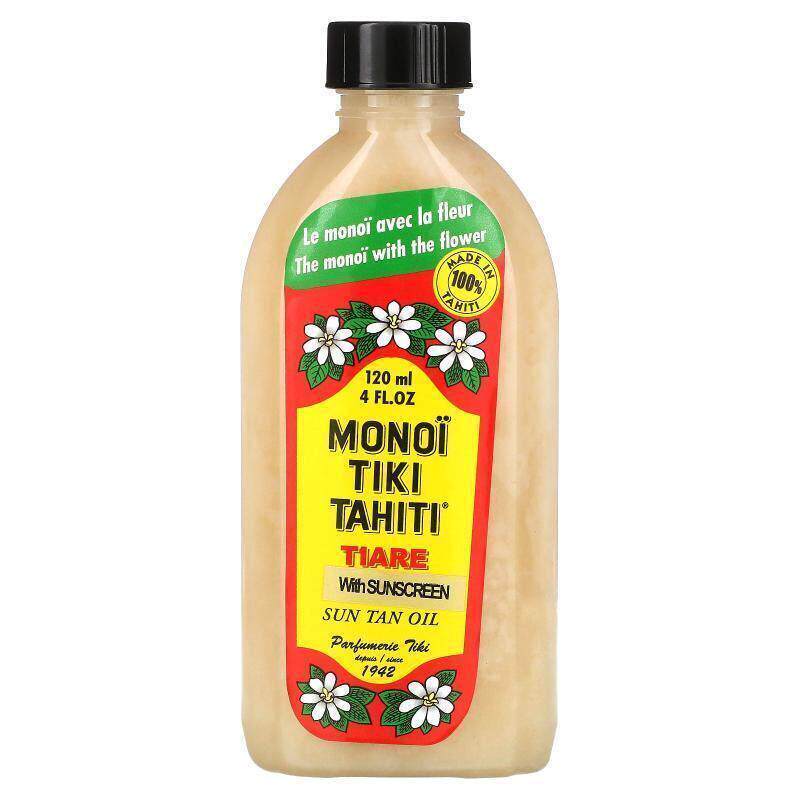Monoi Tiare Tahiti,阳光美黑霜含抗晒，SPF 3，4 盎司（120 毫升