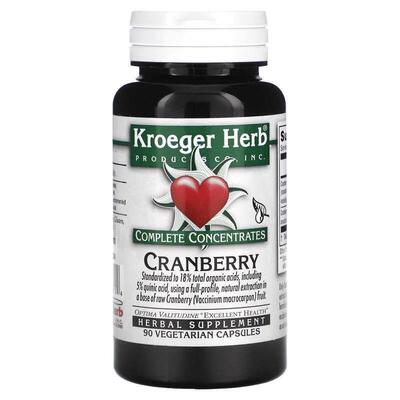 Kroeger Herb Co,完全浓缩物，蔓越莓，90 粒素食胶囊