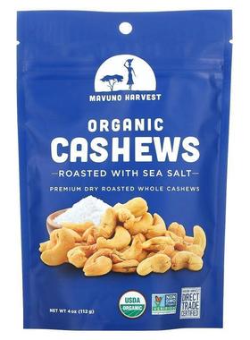 Mavuno Harvest,Organic Cashews, Roasted with Sea Salt
