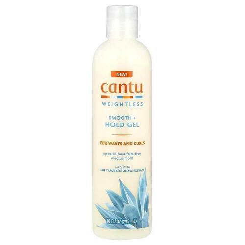 Cantu,轻盈，顺滑保持凝胶，适用于波浪卷和卷发，10 液量盎司（2
