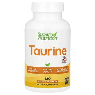 Super Nutrition,Taurine , 1,000 mg , 120 Veggie Capsules (50