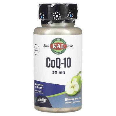 KAL,CoQ10, Green Apple, 30 mg, 90 Micro Tablets