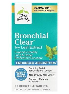 Terry Naturally,Bronchial Clear™，常春藤叶提取物，60 片咀嚼