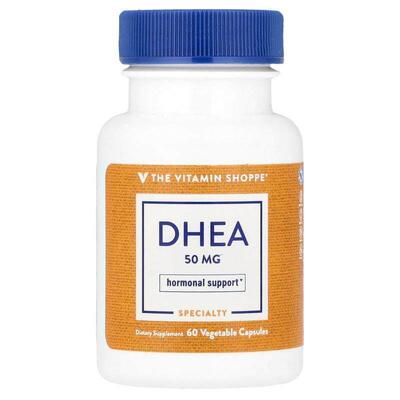 The Vitamin Shoppe,DHEA，50 毫克，60 粒素食胶囊