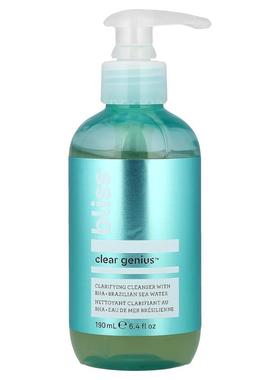 Bliss,Clear Genius™, Clarifying Cleanser with BHA + Brazilia