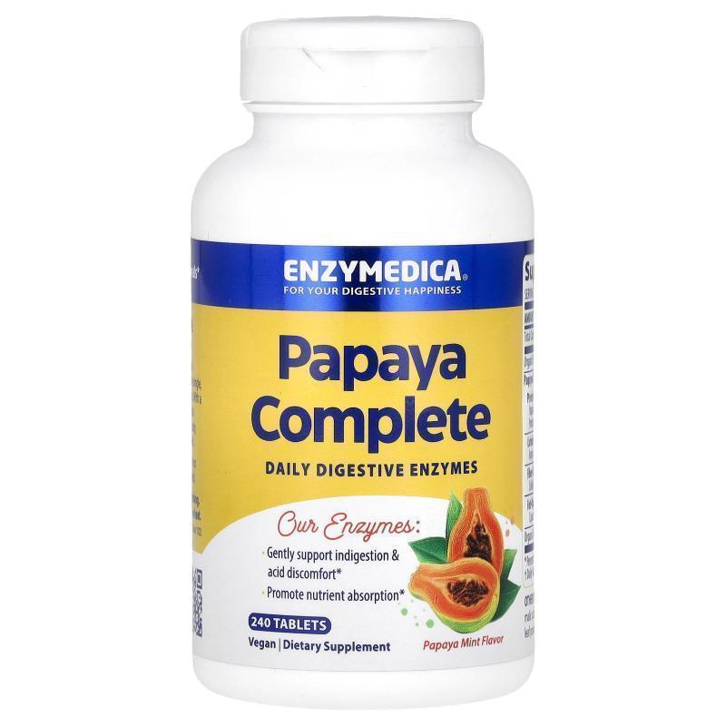 Enzymedica,Papaya Complete, Papaya Mint, 240 Tablets