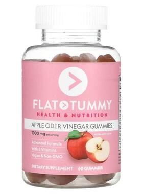Flat Tummy,苹果醋软糖，天然苹果味，1,000 毫克，60 粒软糖