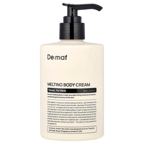 DE:MAF,Forest, For Rest, Melting Body Cream, 9.46 fl oz (280