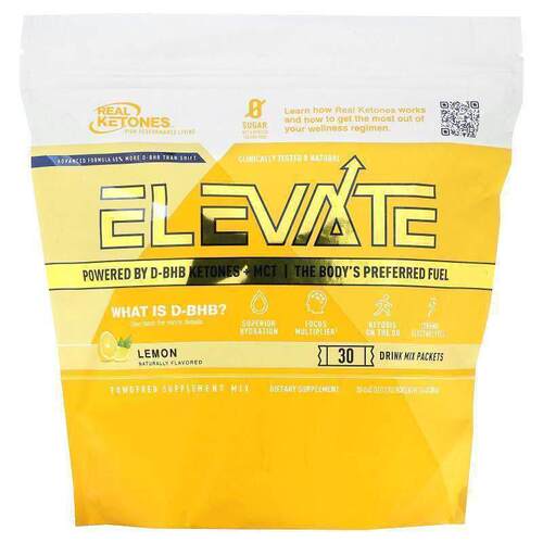 Real Ketones,Elevate, Orange, 30 Drink Mix Packets