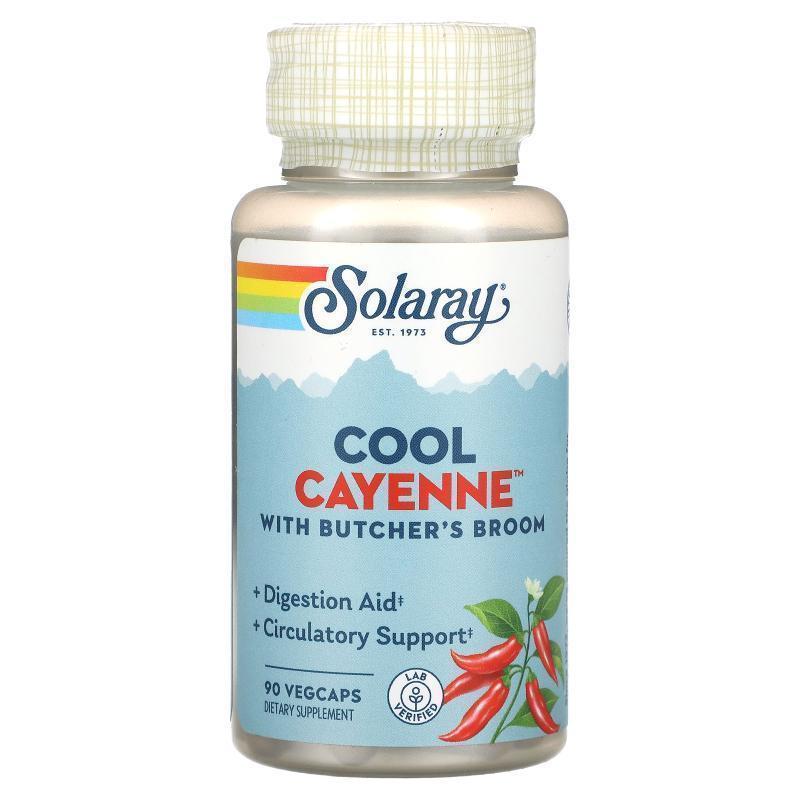 Solaray,Cool Cayenne 素食胶囊，含金雀花，90 粒