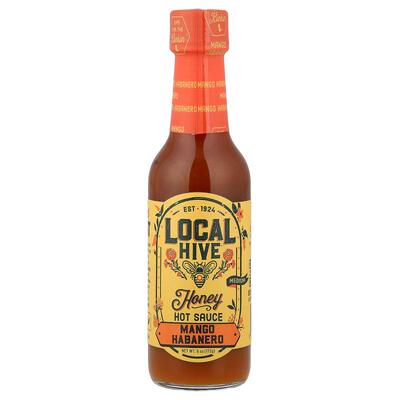 Local Hive,Honey Hot Sauce, Mango Habanero, Medium, 6 oz (17