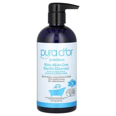 Pura D'or,Kids All-in-One Gentle Cleanser, 16 fl oz (473 ml)