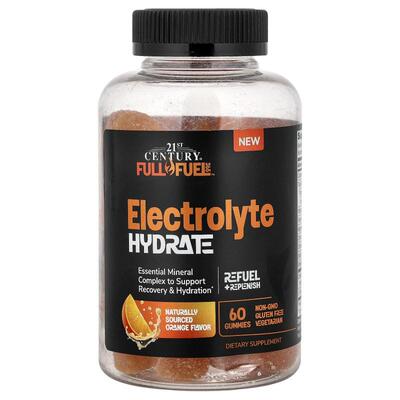 21世纪,Electrolyte Hydrate Gummies, Orange, 60 Gummies