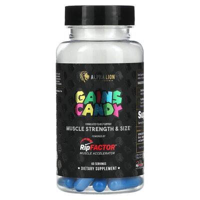 ALPHA LION,Gains Candy，RipFactor，60 粒胶囊