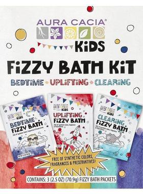 Aura Cacia,Kids, Fizzy Bath Kit, 3 Packets, 2.5 oz (70.9 g)