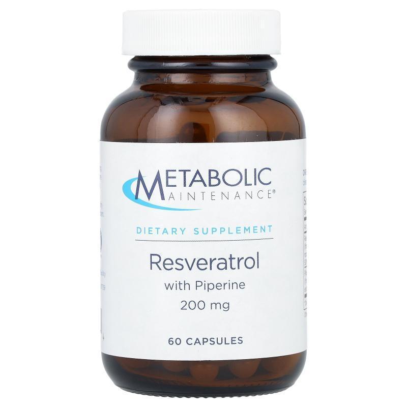 Metabolic Maintenance,Resveratrol with Piperine, 200 mg, 60