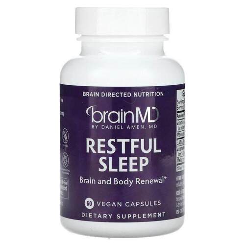 BrainMD,Restful Sleep, 60 Vegan Capsules