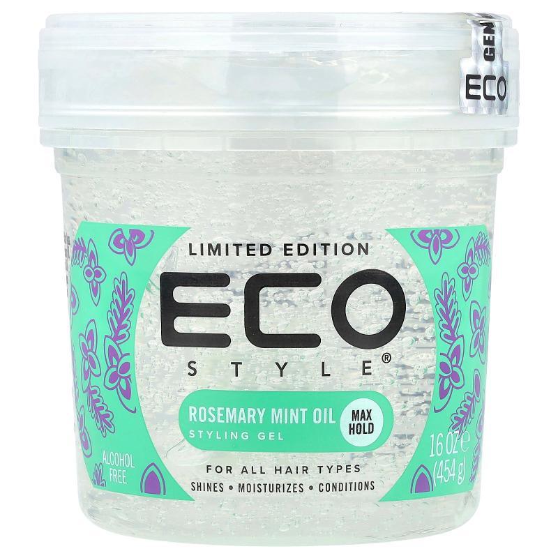 Eco Style,Styling Gel, Max Hold, For All Hair Types, Rosemar