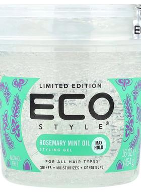 Eco Style,Styling Gel, Max Hold, For All Hair Types, Rosemar