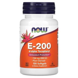 200 134 毫克 NOW 100 国际单位 粒软凝胶 Foods