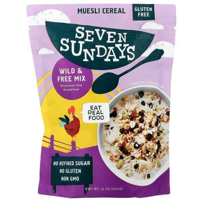 Seven Sundays,Muesli Cereal, Wild &amp; Free Mix, Bluebe