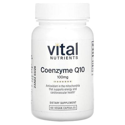 Vital Nutrients,Coenzyme Q10, 100 mg, 60 Vegan Capsules