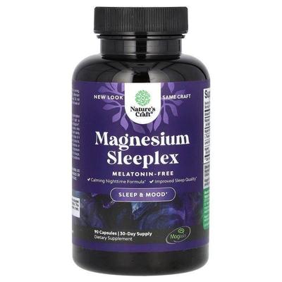 Natures Craft,Magnesium Sleeplex, Melatonin-Free, 90 Capsule