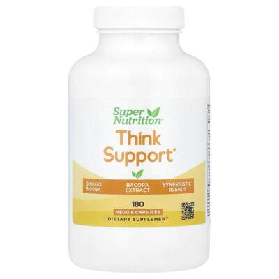 Super Nutrition,Think Support, 180 Veggie Capsules
