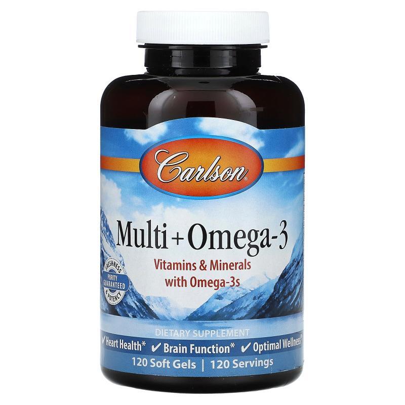 Carlson,Multi + Omega-3, 60 Soft Gels