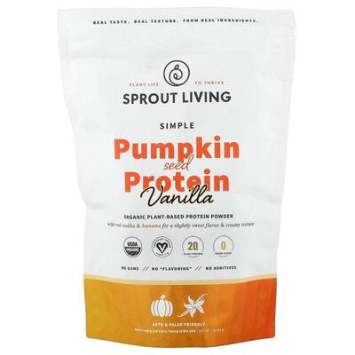 Sprout Living,Simple Pumpkin Seed Protein, Vanilla, 1 lb (45