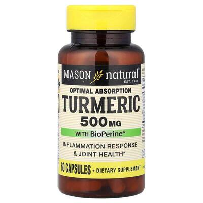 Mason Natural,Turmeric with BioPerine®, 60 Capsules