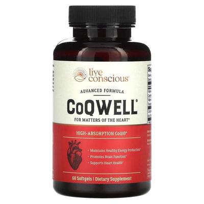 Live Conscious,CoQWell, 60 Softgels