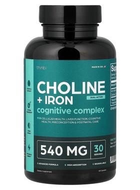 Thinbi,Choline + Iron, 60 Capsules